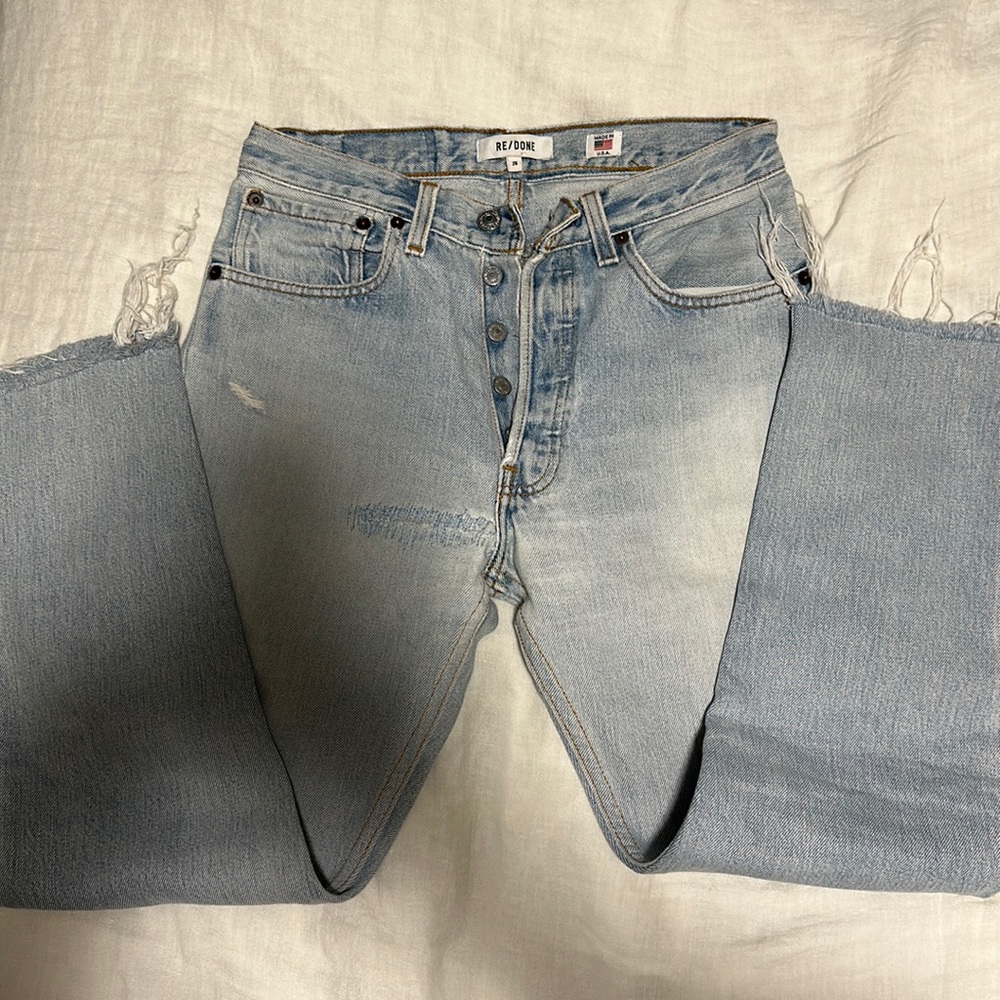 Re/Done Levis butt rip ankle crop 26